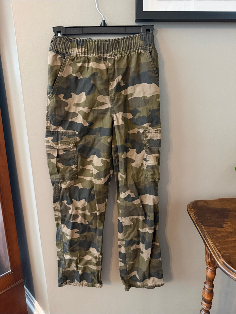 Place Boy’s Camouflage Cargo Pants - Olive & Tan. Size 12